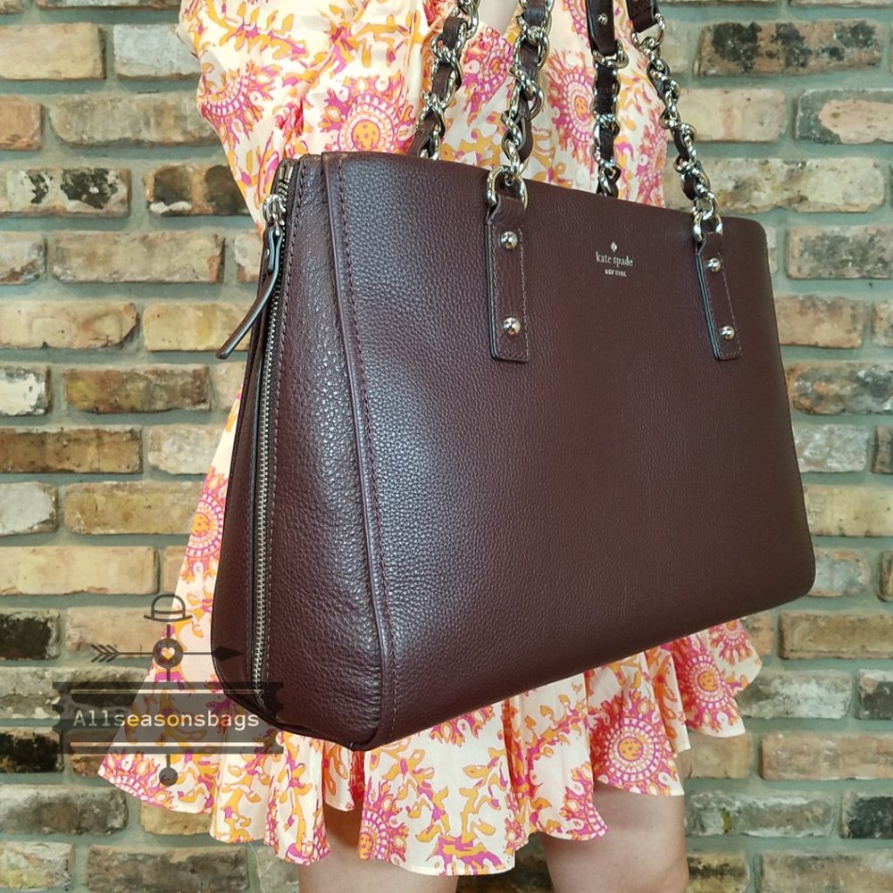 Chocolate Cherry Kate Spade Andee Cobble HILL BAG - Picture 8 of 11